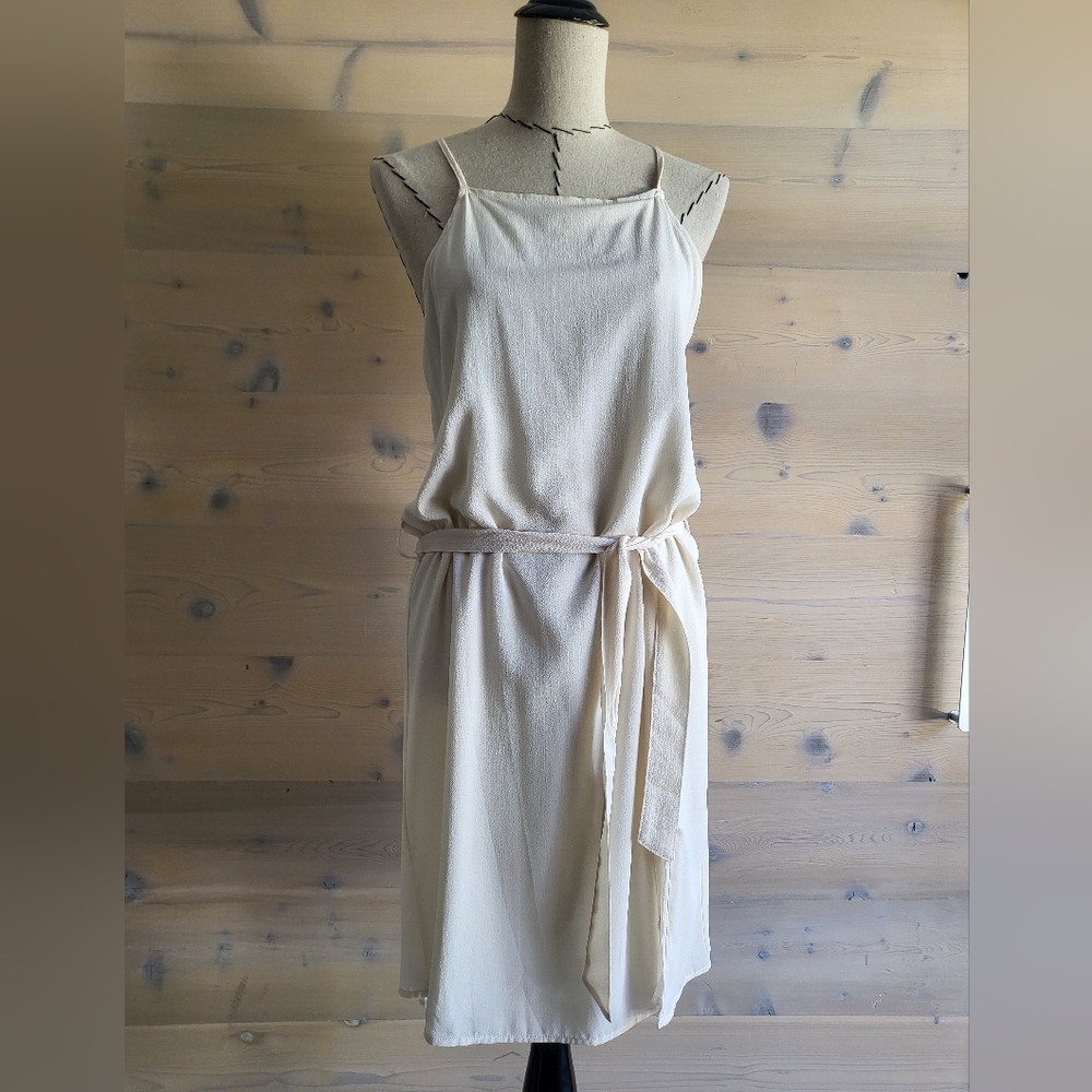 EUC Lucca Midi Sheath Belted Halter Dress size S